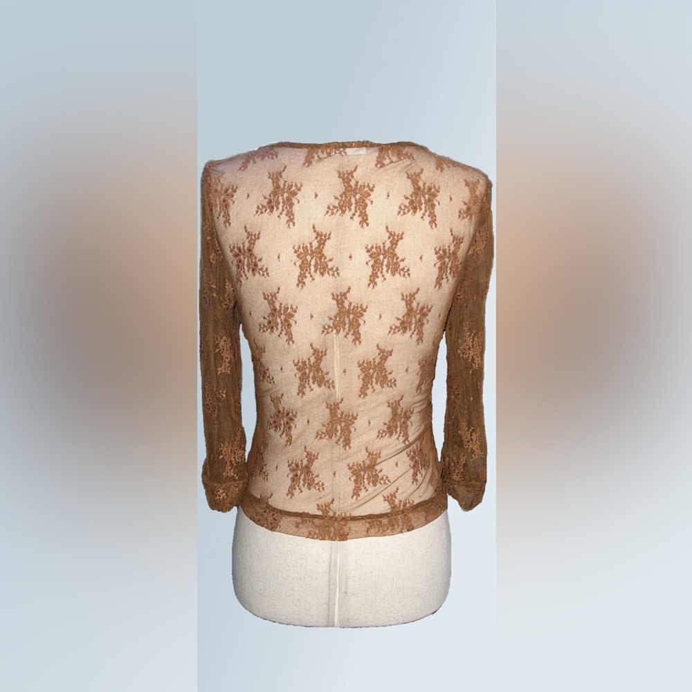 Free People- NWT -Lost in Lace Cardi- Bright Cider -Small - Picture 8 of 14